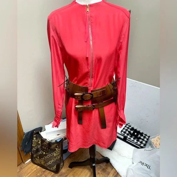 Authentic TOM FORD Rare RUNWAY Corset Strappy Brown Belt - Picture 12 of 14